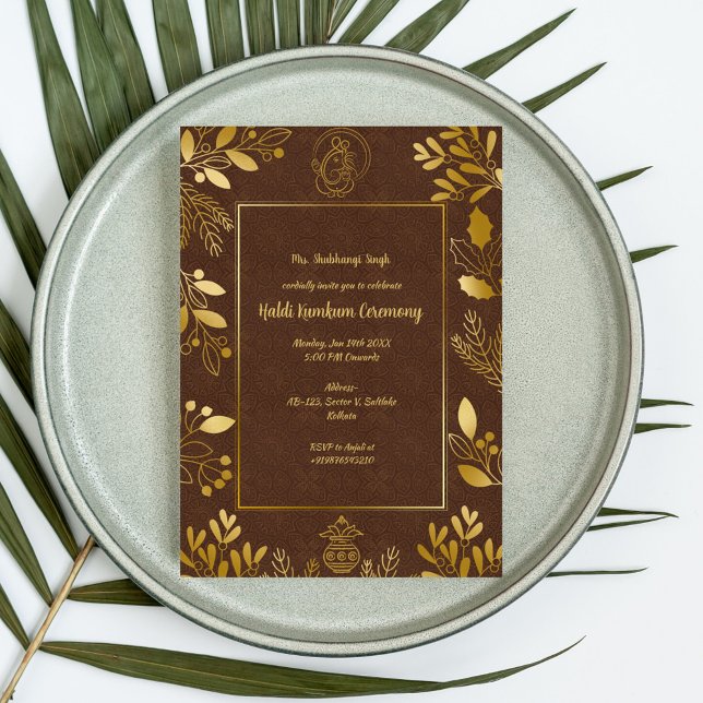 Invitation Cérémonie Haldi Kumkum (Créateur téléchargé)