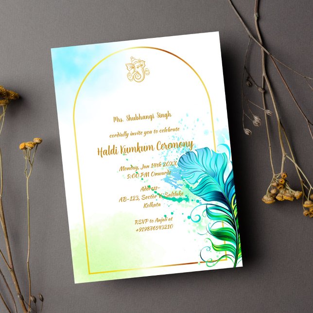 Invitation Cérémonie Haldi Kumkum (Créateur téléchargé)