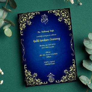 Invitation Cérémonie Haldi Kumkum
