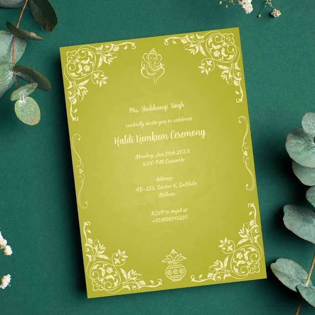 Invitation Cérémonie Haldi Kumkum (Créateur téléchargé)