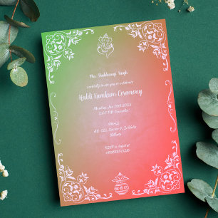 Invitation Cérémonie Haldi Kumkum