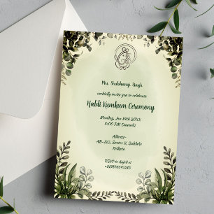 Invitation Cérémonie Haldi Kumkum