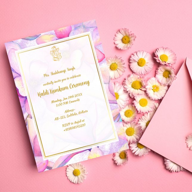 Invitation Cérémonie Haldi Kumkum (Créateur téléchargé)