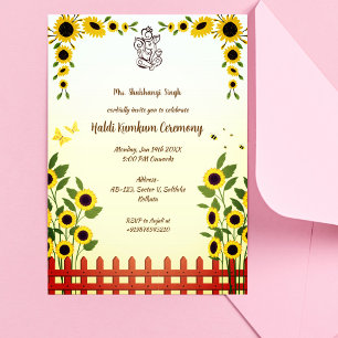 Invitation Cérémonie Haldi Kumkum