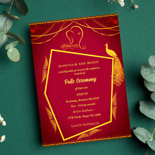 Invitation Cérémonie hindou de Janeu de Poite Upanayanam