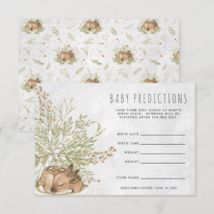 Invitation Cerf des Bois Jeu de devinette pour Baby Shower