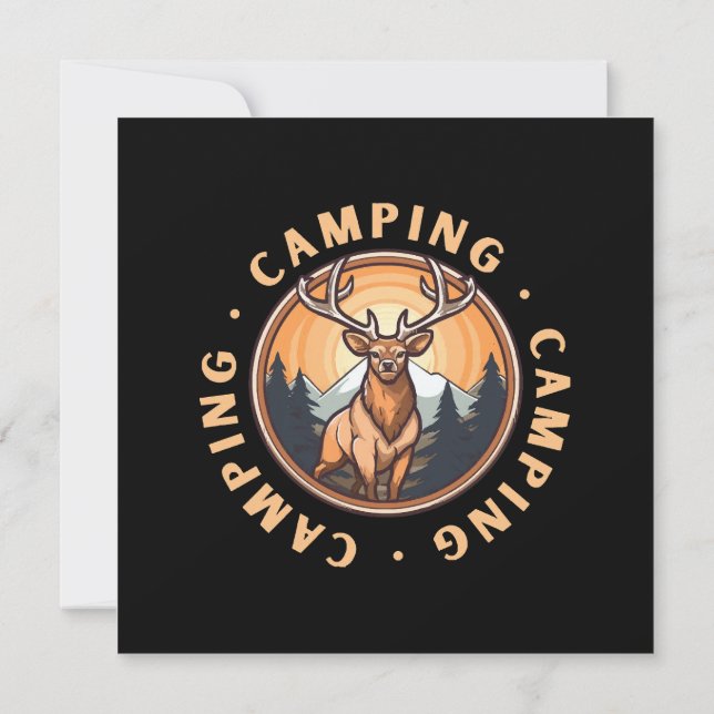 Invitation Cerf - Sauvagerie - Camping (Dos)