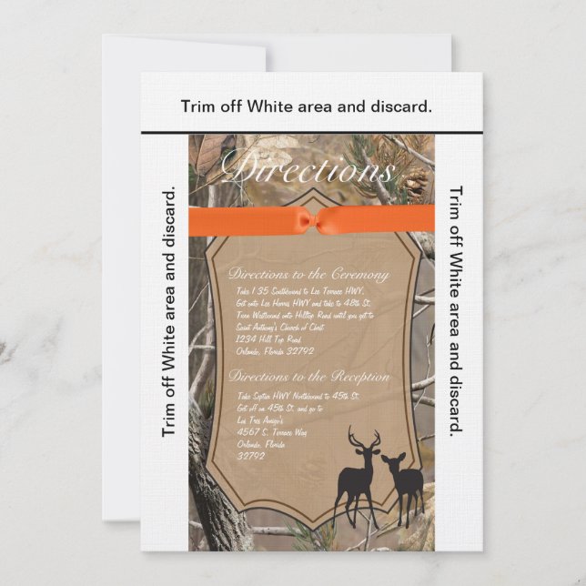 Invitation cerfs communs de Camo Camoflauge de chasseurs de (Devant)