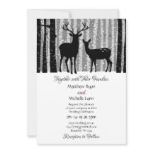Cerfs et arbres Mariage rustique de bois d'hiver