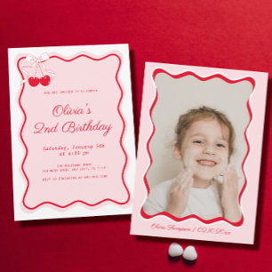 Invitation Cerise Anniversaire Thème Enfants