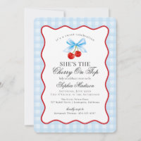 Cerise Sweet Coquette Rose Bow En vichy Baby showe