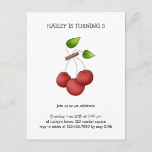 Invitation Cerises de pays
