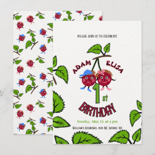 Invitation Cerises jumelles 