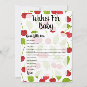 Invitation Cerises Wains Pour Baby shower Game