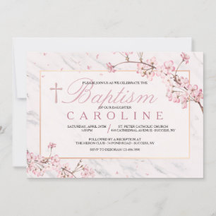 Invitation Cerisier Fleur Cadre Religieux