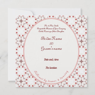 Invitation cerisier fleur mariage rouge et blanc élégant