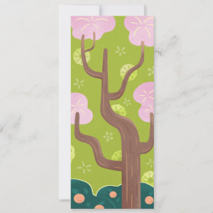 Invitation Cerisier Fleur - Style Mignon Funky