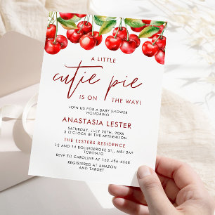 Invitation Cerry Berry Baby shower sucré