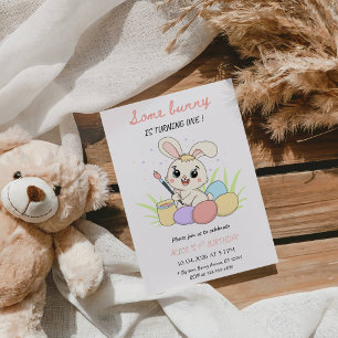 Invitation Certains Lapin Est en Train de Tourner UNE Fille F