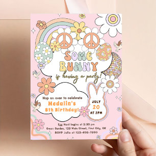 Invitation Certains Lapin Ont Une Fête Anniversaire De Pâques