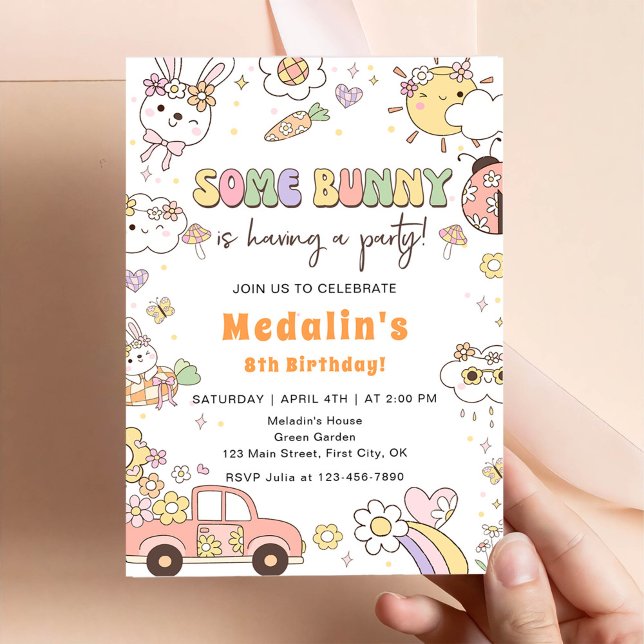 Invitation Certains Lapins Font la Fête Anniversaire de Pâque (Créateur téléchargé)
