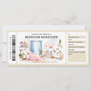 Invitation Certificat-cadeau de relooking de pièce