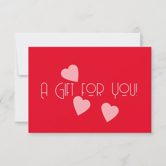 Invitation Certificat Cadeau de Saint-Valentin MODERNE Coeurs (Devant)