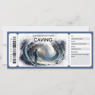 Invitation Certificat-cadeau de spéléologie