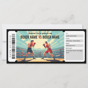 Invitation Certificat cadeau de ticket de boxe surprise