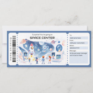 Invitation Certificat-cadeau du Centre Spatial