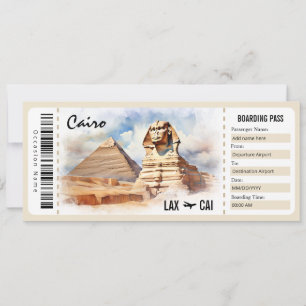 Invitation Certificat cadeau Surprise Egypt Boarding Pass
