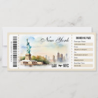 Certificat cadeau Surprise New York Boarding Pass
