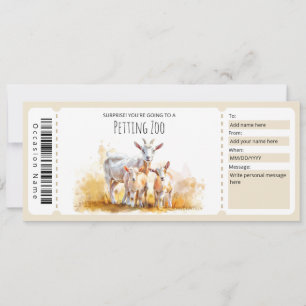 Invitation Certificat cadeau ZOO pour la mise en page modifia