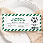 Invitation Certificat de billet de jeu de cadeau surprise de<br><div class="desc">Invitation au certificat de billet de jeu de cadeau surprise de football. Marquer des points avec notre modèle de billet de cadeau de match de football. Personnalisez pour un cadeau parfait, et offrez le frisson d'une expérience de match en direct. C'est un cadeau digne d'un but pour tout fan de...</div>