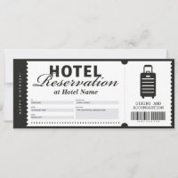 Certificat de bon de réservation d'hôtel
