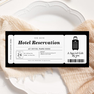 Invitation Certificat de bon de séjour en hôtel pour vacances