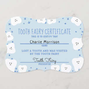 Invitation Certificat de filiation pour les dents garçon 2