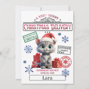 Invitation Certificat officiel de la liste de Noël de père No