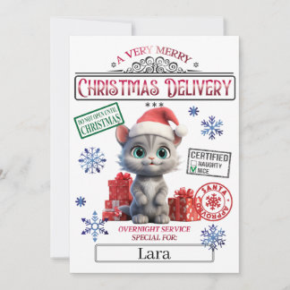 Invitation Certificat officiel de la liste de Noël de père No