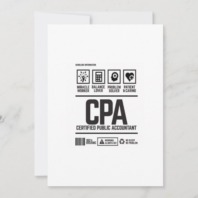 Invitation certified public accountant-CPA (Devant)