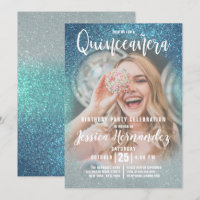 Cerulean Blue Triple Parties scintillant Photo Qui