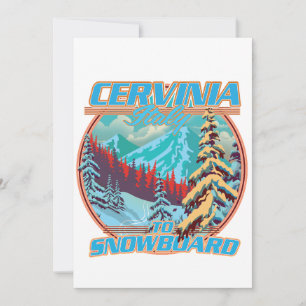 Invitation Cervinia italie logo de snowboard