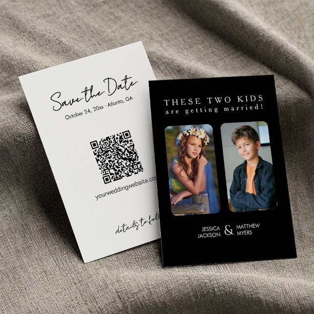 Invitation Ces deux enfants se marient Photos d'Enfance (Créateur téléchargé)