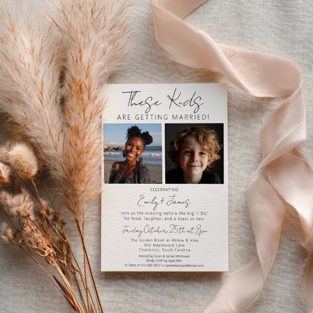 Invitation Ces Enfants Se Marient Dîner De Répétition (These Kids Are Getting Married Rehearsal Dinner Invitation)