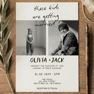 Invitation Ces Enfants Se Marient Photo Enfance Mariage