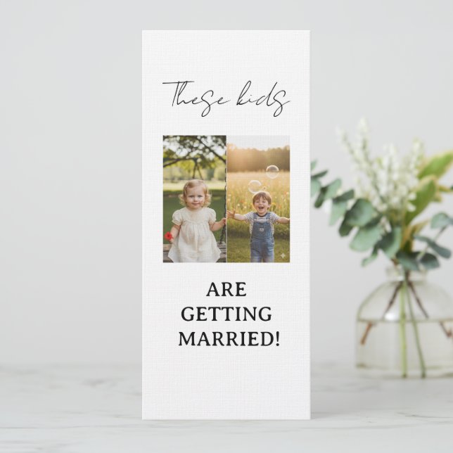 Invitation Ces enfants vont se marier Signez Ces enfants sont (Debout devant)
