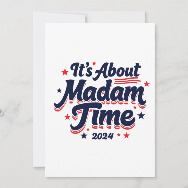 Invitation C'est à propos de Madame Time Kamala Harris Ekecti (Devant)