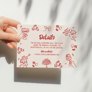 Invitation C'est Amore ! Détails italiens rouges