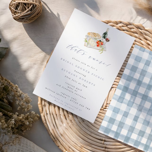 Invitation C'est Amore Pique-nique de Fête des mariées de vin (Créateur téléchargé)