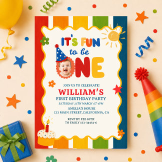 Invitation c'est amusant d'être une couleur de fête d'anniver